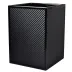 Le Mans Black  Straight Wastebasket + Liner (8.75"L x 7"W x 11.5"H)