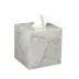 Taj Gemstone Milky White Quartz  Square Tissue Holder (5.75"L x 5.75"W x 6"H)