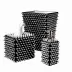 Quill Silver Spikes with Black Enamel  Make Up Brush Holder (3.25"W x 4.25"H)