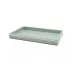 Resort Spa Enamel/Silver Trim Medium Rectangle Tray (10"W x 15"L x 1.5"H)