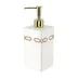 Salzburg Oatmeal Gold Enamel/Golden Shadow Swarovski Crystal Trim  Lotion/Soap Dispenser (2.75"W x 8.25"H)