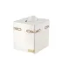 Salzburg Oatmeal Gold Enamel/Golden Shadow Swarovski Crystal Trim  Square Tissue Holder (5.75"L x 5.25"W x 6"H)