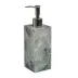 Taj Gemstone Fluorite  Lotion/Soap Dispenser (3"L x 3"W x 8.5"H) Silver Pump