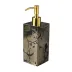 Taj Gemstone Pyrite  Lotion/Soap Dispenser (3"L x 3"W x 8.5"H) Gold Pump