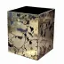 Taj Gemstone Pyrite  Wastebasket + Liner(8"L x 8"W x 10"H)