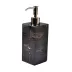 Taj Premium Gemstone Retro Wood  Lotion/Soap Dispenser (3"L x 3"W x 8.5"H) Silver Pump