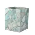 Taj Premium Gemstone Amazonite  Wastebasket + Liner (8"L x 8"W x 10"H)