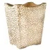 Ambrosia White Quartz/Gold Straight Wastebasket + Liner (8.75"L X 7"W X 11.5"H)