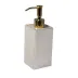 Audrey Moonglow Enamel/Gold Trim Lotion/Soap Dispenser (2.75"W x 8.25"H)