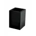 Ice Black Lucite  Brush Holder (3"W x 4.75"H)