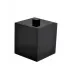 Ice Black Lucite  Container (4"W x 5.25"H)