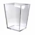 Ice Clear Lucite  Wastebasket + Liner (7.5"W x 9"L x 11.25"H)