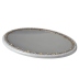 Duchess Pearl Enamel/Gold Trim  Oval Vanity Tray with Mirror (16"L x 13"W)