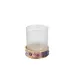 Fleur/Wildflowers with Cabochon Stones/Gold Trim Round Tumbler (3.25"W X 3.25"H)