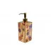 Fleur/Wildflowers with Cabochon Stones/Gold Trim Box Pump (2.75"W X 8.25"H)