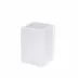 Ice Frosted Snow Lucite  Brush Holder (3"W x 4.75"H)