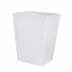 Ice Frosted Snow Lucite  Wastebasket + Liner (7.5"W x 9"L x 11.25"H)