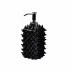 Quill Black Spikes with Black Enamel/Red Trim  Lotion/Soap Dispenser (2.75"W x 8.25"H)