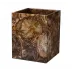 Taj Premium Gemstone Petrified Wood  Wastebasket + Liner (8"L x 8"W x 10"H)
