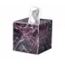Taj Premium Gemstone Amethyst  Square Tissue Holder (5.75"L x 5.75"W x 6"H)