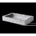 Ambrosia White Quartz/Silver Small Rectangle Tray (10"L x 6"W x 1.5"H)