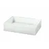 Ice White Lucite  Soap Dish (4.25"W x 5.5"L x 1.5"H)