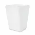 Ice White Lucite  Wastebasket + Liner (7.5"W x 9"L x 11.25"H)