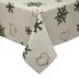 Noelle Beige with Print Tablecloth 70 in Round