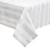 Seville White and Silver Tablecloth 70 in Round