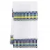 Sicily Purple, blue stripes on White Set of 4 Napkins 20 x 20 in