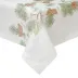 Newbury White and Beige Tablecloth 70 in Round