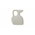 Vila Cream White Sculptural Vessel 13in