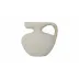 Vila Cream White Sculptural Vessel 9.5in