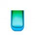 Four Seasons Underlaid Vase Aquamarine Green, Cut 19 Cm