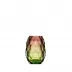 Caorle Ocean Green Rose Lead-Free Crystal, Cut Edges Underlaid Vase 13,0 cm