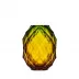 Pineapple Topaz Reseda Lead-Free Crystal, Cut Underlaid Vase 21,0 cm