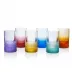 Whisky Set Lead-Free Crystal, Cut Pebbles 6 Pcs Set 220 ml