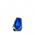 Pear Beryl Blue Lead-Free Crystal, Cut Panel Underlaid Vase 13,0 cm