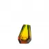 Pear Topaz Reseda Lead-Free Crystal, Cut Panel Underlaid Vase 13,0 cm