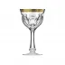 Lady Hamilton Goblet White Wine Clear Lead-Free Crystal, Cut, 24-Carat Gold (Relief Decor) 210 Ml