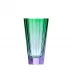 Purity Alexandrite Green Lead-Free Crystal, Cut Underlaid Vase 22,5 cm
