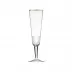 Royal /F Goblet Champagne Clear Lead-Free Crystal, Cut, 24-Carat Gold (Thin Line) 180 Ml