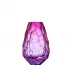 Stones Alexandrite Rose Lead-Free Crystal, Cut Polished Pebbles Underlaid Vase 31,0 cm