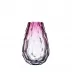 Stones Beryl Rose Lead-Free Crystal, Cut Polished Pebbles Underlaid Vase 31,0 cm