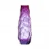 Stones Alexandrite Rose Lead-Free Crystal, Cut Polished Pebbles Underlaid Vase 40,5 cm