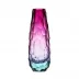 Stones Beryl Rose Lead-Free Crystal, Cut Polished Pebbles Underlaid Vase 40,5 cm
