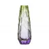 Stones Alexandrite Reseda Lead-Free Crystal, Cut Polished Pebbles Underlaid Vase 40,5 cm