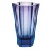 Purity Aquamarine Rose Lead-Free Crystal, Cut Underlaid Vase 28,0 cm