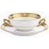 Abeilles Gold Cream Soup And Saucer (Special Order)
