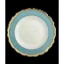 Chelsea Feather Turquoise Dinner Plate 10"